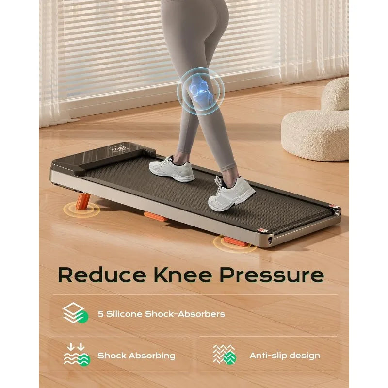 Walking Pad,Treadmill with Incline for Home Office, 2.5HP Portable Under Desk Treadmill with 265 Lbs Capacity,Remote Control - GilloServ