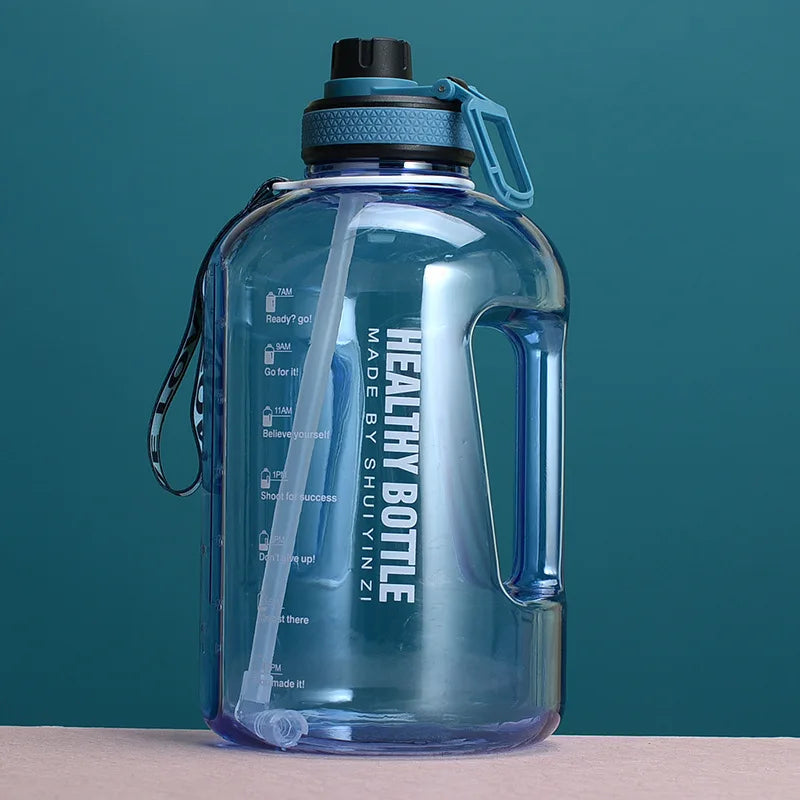 2.2Liters Large Capacity Cup//Fitness Gallon Straw Big Water Bottle - GilloServ