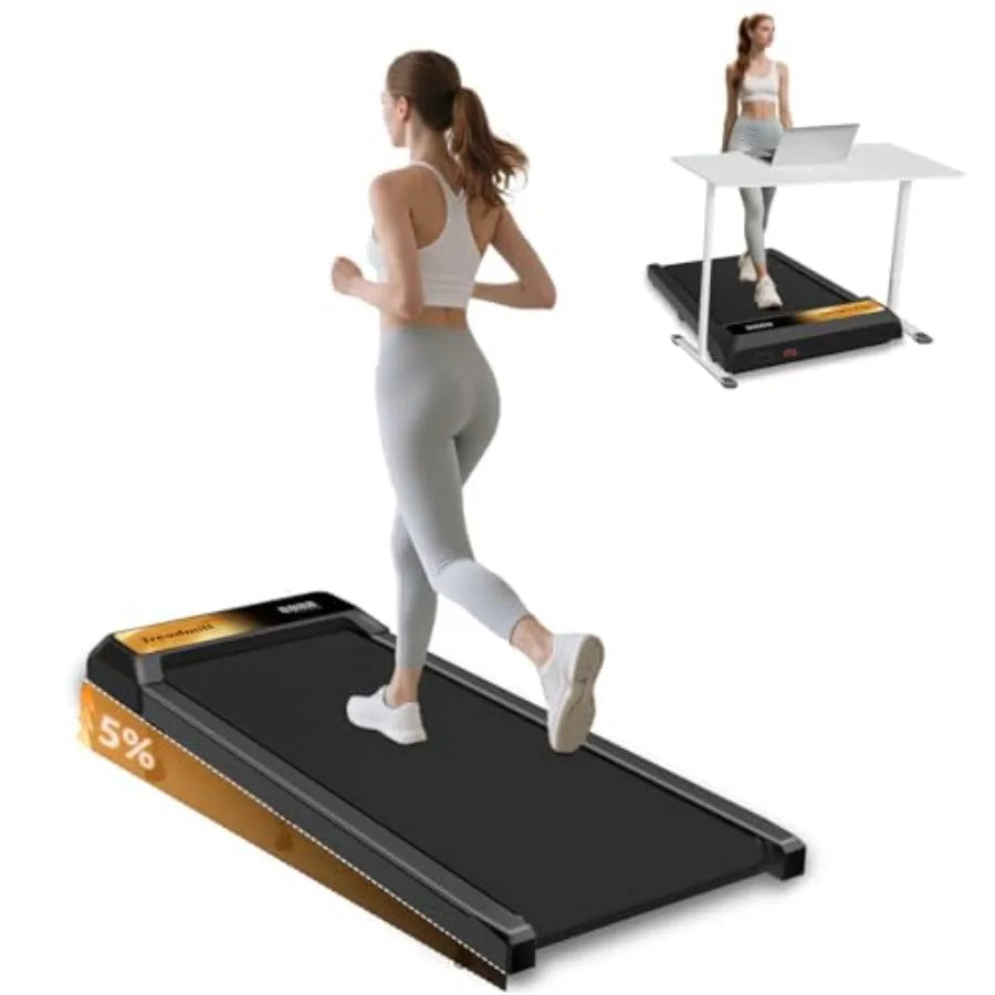 Walking Pad Treadmill with Incline Under Desk Treadmill 2 in 1 Portable Small Treadmills for Home and Office 2.5HP Low Noise Re - GilloServ