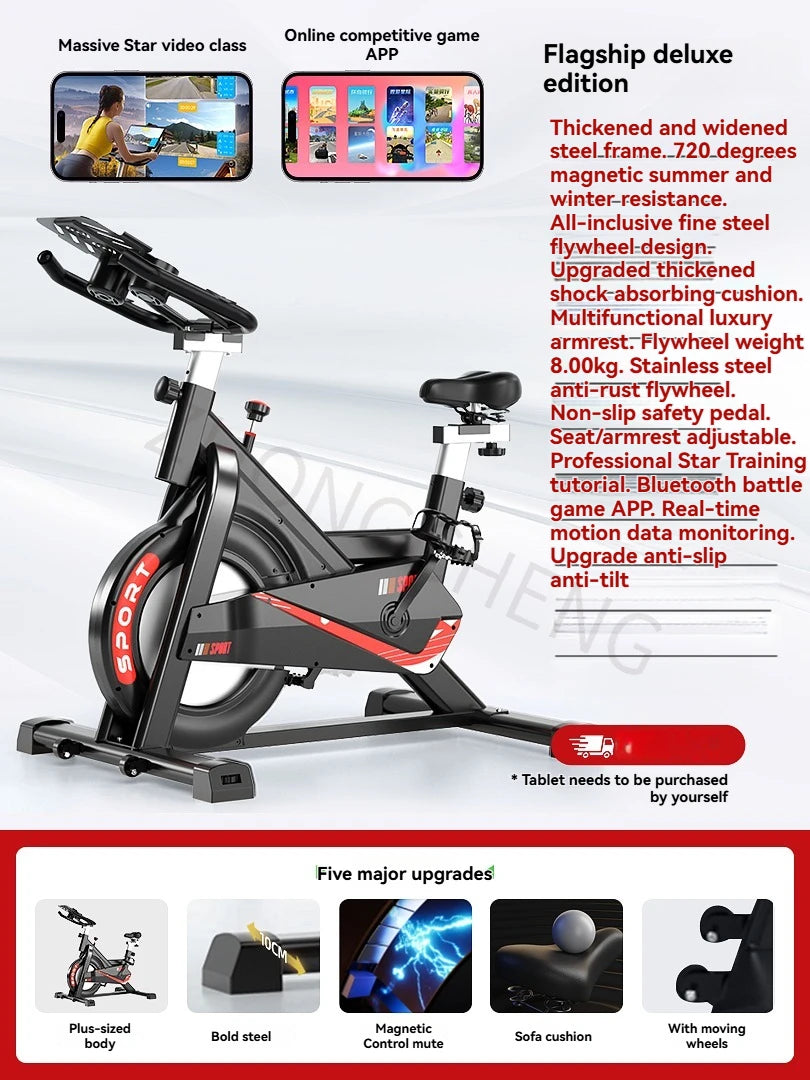 Spinning Bike Household Quiet Indoor Exercise Bike Gym Special Aerobic Weight Loss Equipment - GilloServ