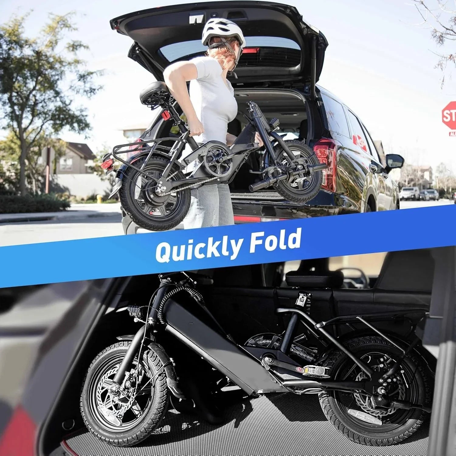 BEST HOT SELLIG QUALITY Folding Electric Bicycle,Commuter City E-Bike With 350W 36V 7.5Ah Battery,3 Levels Assist - GilloServ