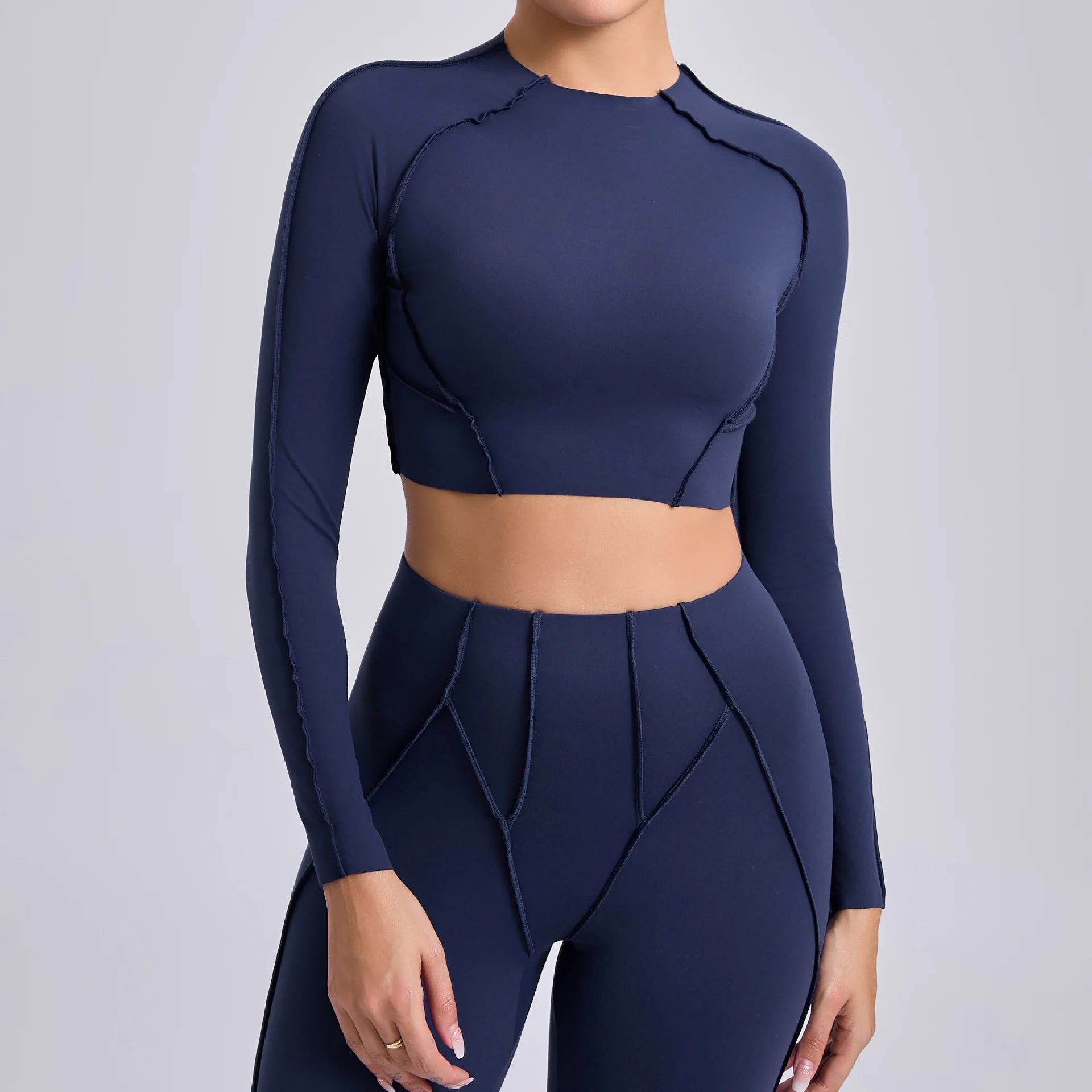 New Yoga Set Women Tracksuit Workout Legging Athletic Suit Long Sleeve - GilloServ