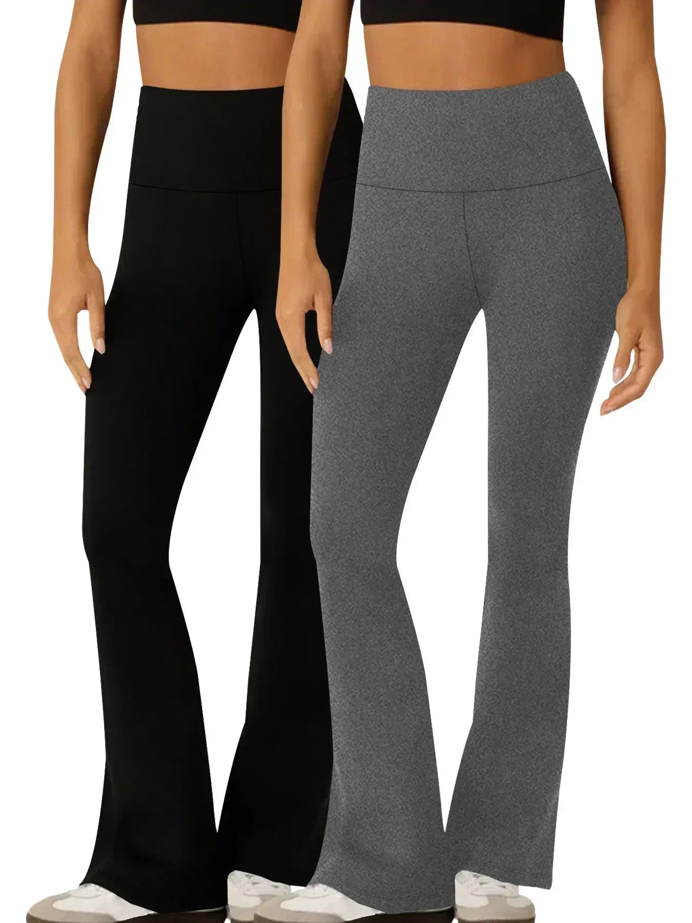 Women's Super Soft Flare Pants High Waisted Tummy Control Workout - GilloServ