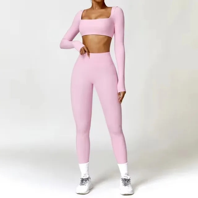 Yoga Set 2PCS Sportswear Workout Clothes Athletic Gym Wear - GilloServ