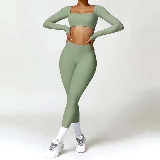Yoga Set 2PCS Sportswear Workout Clothes Athletic Gym Wear - GilloServ
