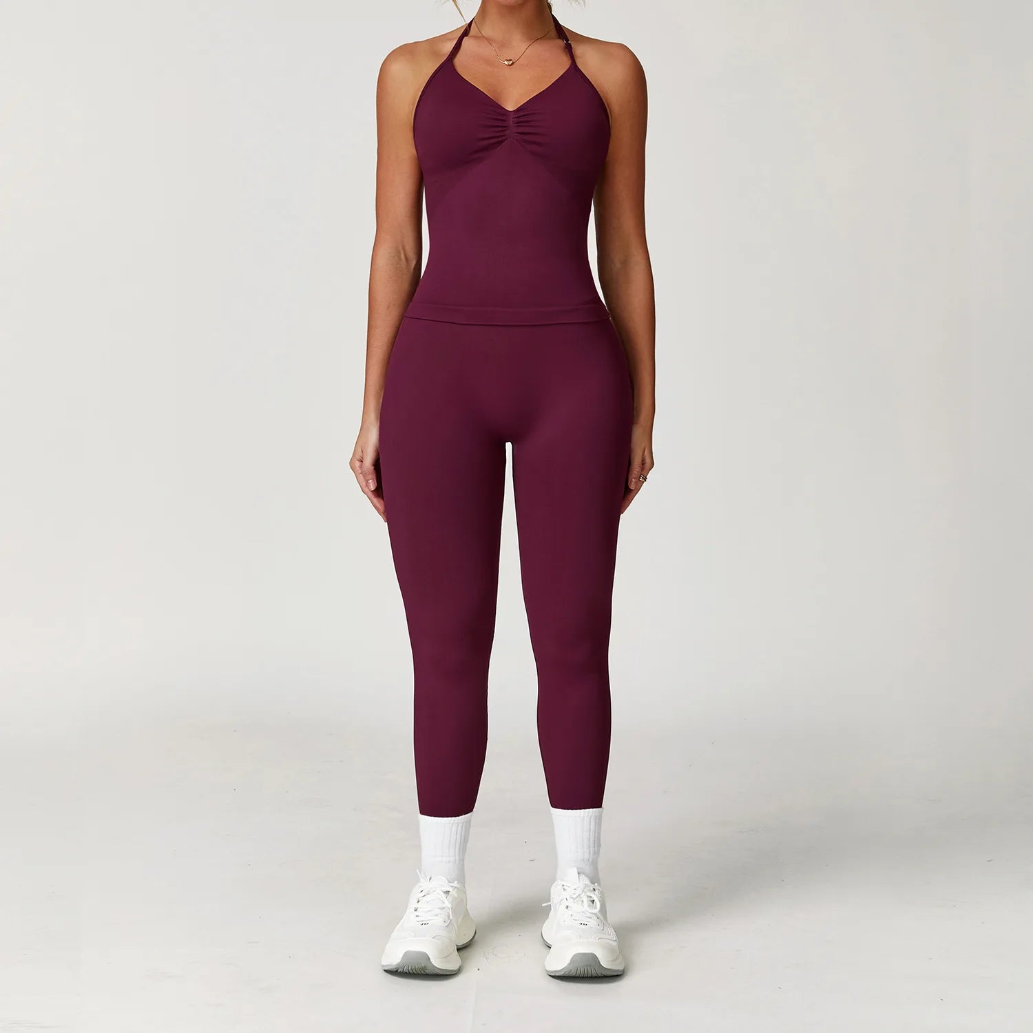 Yoga Set Women's Tracksuit 2 Pieces Workout Sportswear Gym Clothing - GilloServ