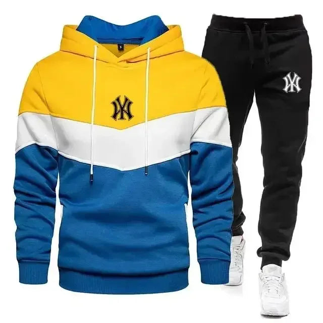 High-quality men's casual sportswear for running and jogging in Spring and autumn 2025, 2 sets of zipper sweatshirts and pants - GilloServ