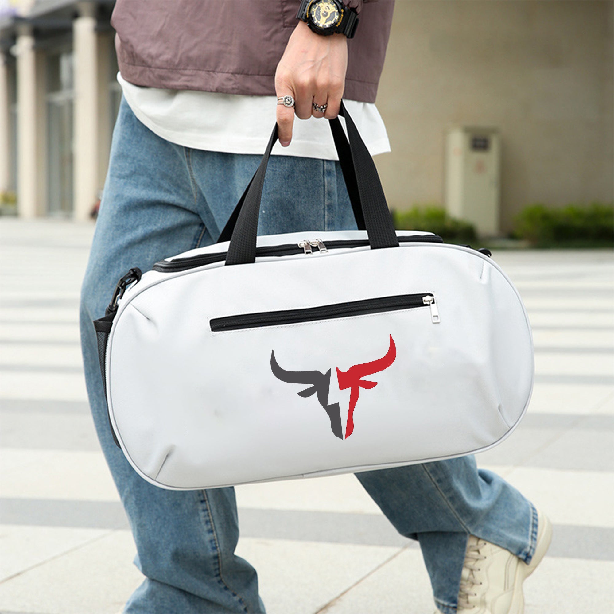 Oxford Duffel Bag Bull Logo Travel Gym - GilloServ