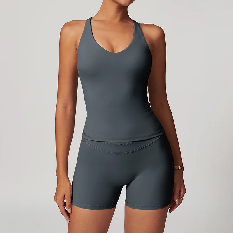 Yoga Sets Sports 2 Piece Women Plus Size Gym Clothes Seamless Fitness - GilloServ
