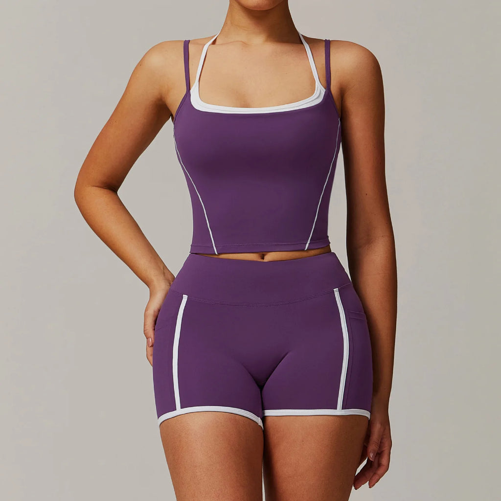 Women's Tracksuit 2PCS Fitness Suit Yoga Sets Sportswear - GilloServ