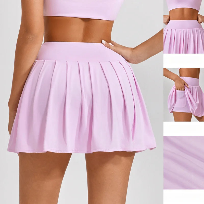 Skirts For Women Summer 2025 Sports Skirt Skorts Slim Fit Elastic Women's Golf Wear Yoga Fitness Skirt Outdoor Woman Clothing - GilloServ