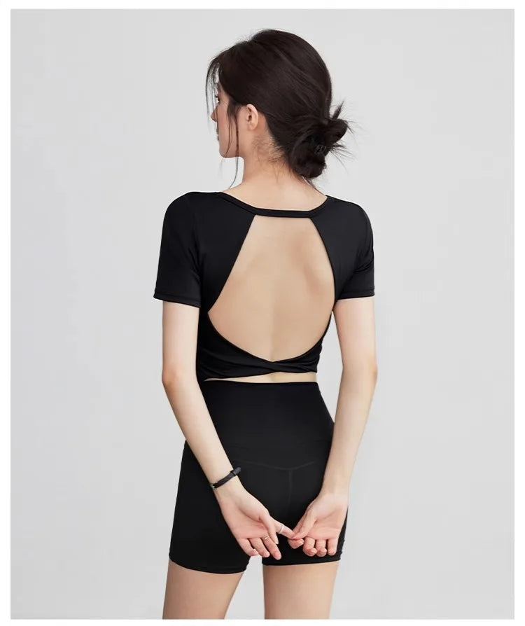 Yoga Clothes Sports Vest with Chest Pad Women's Tracksuit Athletic Wear Fitness Suit Gym Workout Push Up Clothes Sports Bra - GilloServ