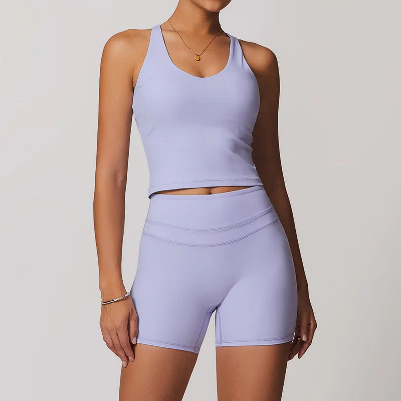 Yoga Sets Sports 2 Piece Women Plus Size Gym Clothes Seamless Fitness - GilloServ