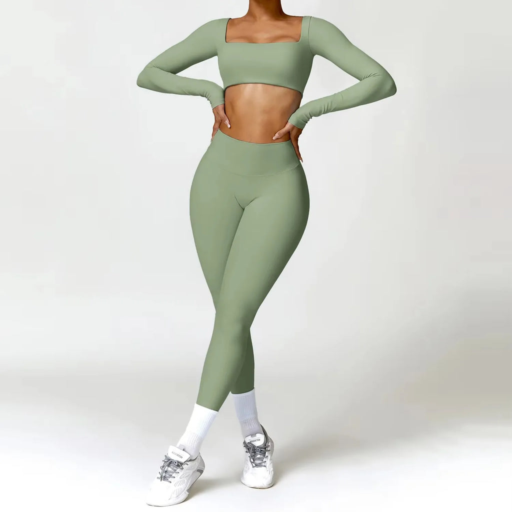 Yoga Set 2PCS Sportswear Workout Clothes Athletic Gym Wear - GilloServ