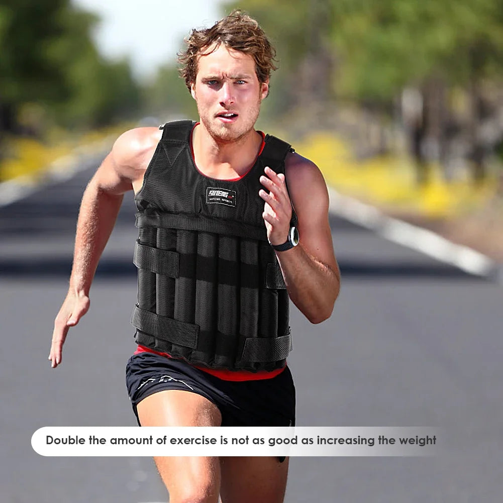 1-50kg Weighted Vest Adjustable Loading Weight Jacket Exercise Waistcoat - GilloServ