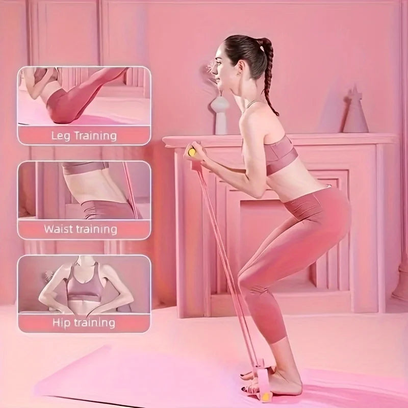 5-Piece Yoga Fitness Set// Eva Material Elastic Bands Resistance Pedal - GilloServ