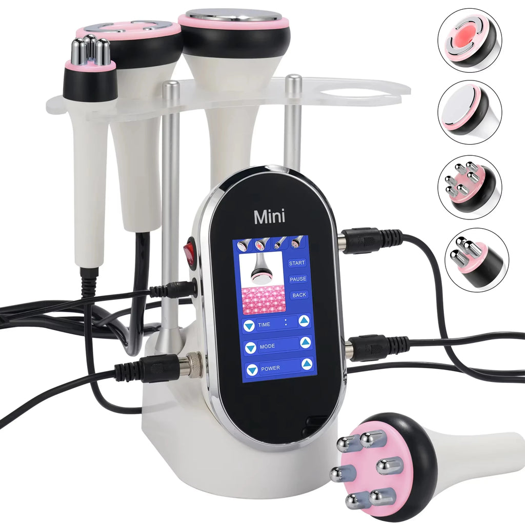 4-IN-1 40K Cavitation Radio Frequency Ultrasonic Slimming Machine Wrinkle Removal Weight Loss Skin Tightening Facial Beauty Tool - GilloServ