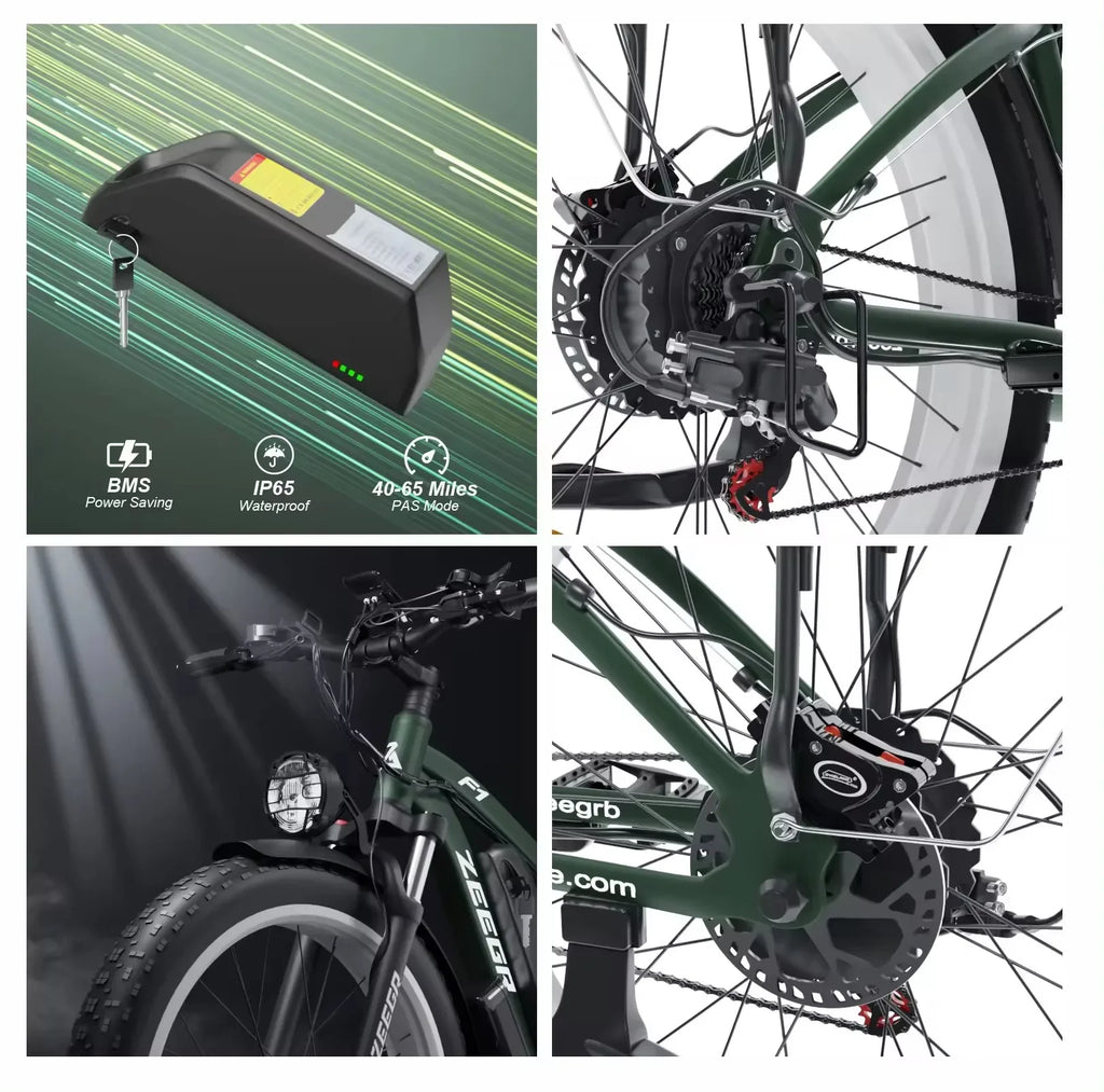 Factory Direct 26 Inch 48V 1000W Motor Ebike Bicycle Powerful Mountain Electric Bike Dirt Bike Fat pull Electric Bicycle - GilloServ