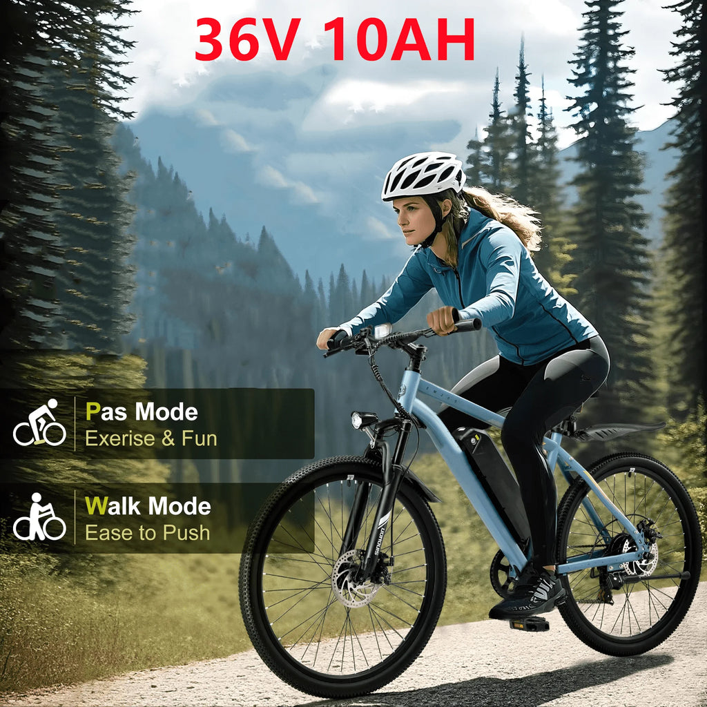 26" Electric Motorcycles Mountain Bike for Adults, 500W Motor 36V 48V Battery Electric Bicycle - GilloServ