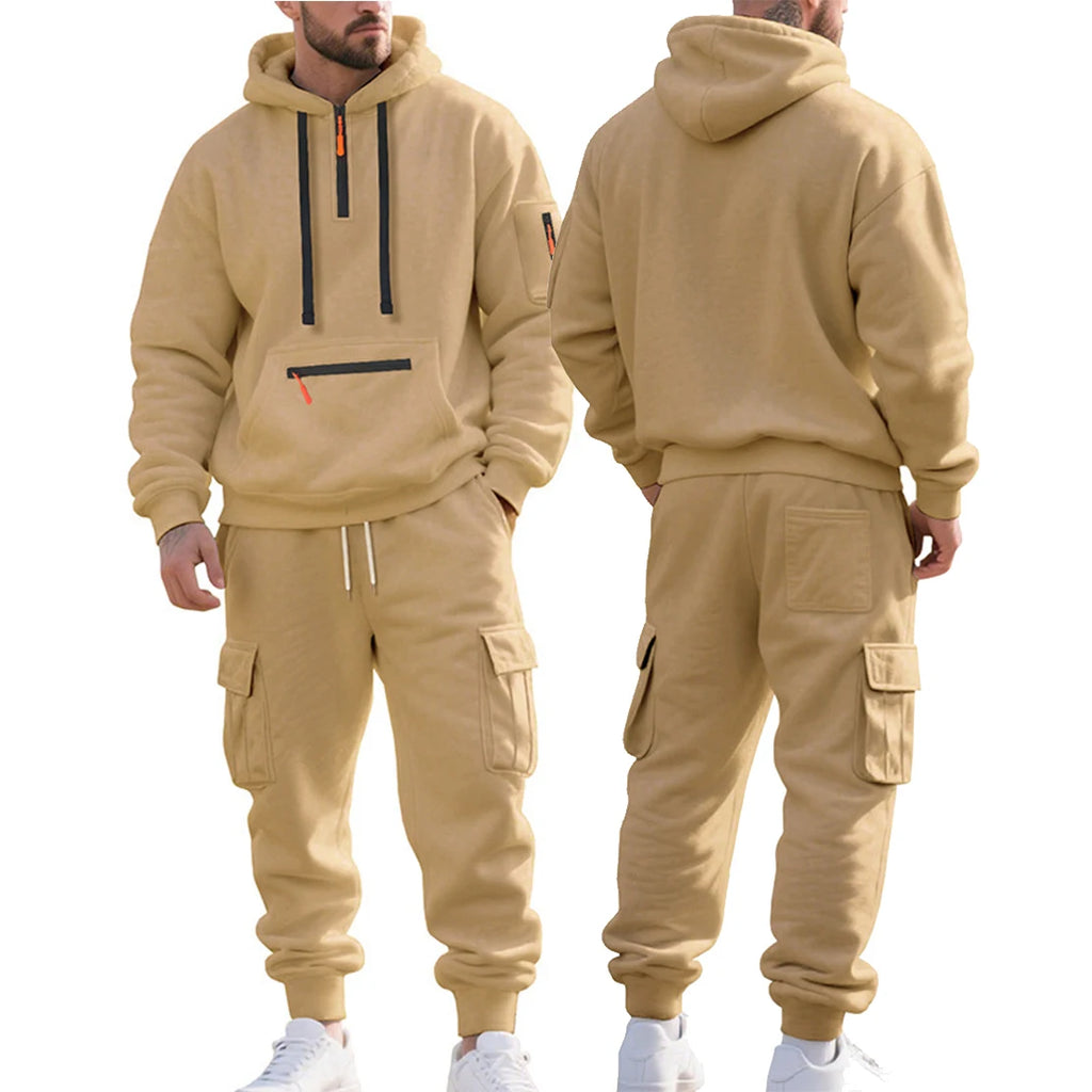New High Quality Autumn And Winter Men's Fleece Hooded Sweatshirt, - GilloServ
