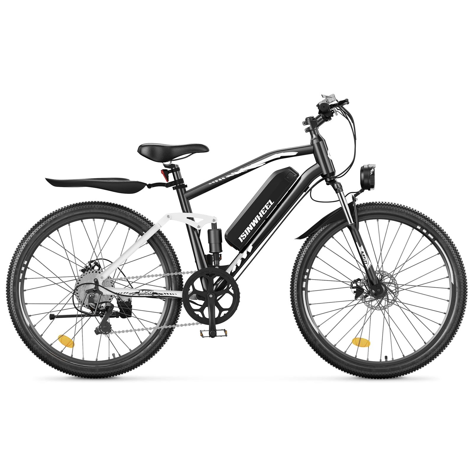 Isinwheel M50 Dual suspension E-bike For Adult 36V 13Ah Battery 500W Motor  27.5 Inch Tires City Electric bicycle - GilloServ