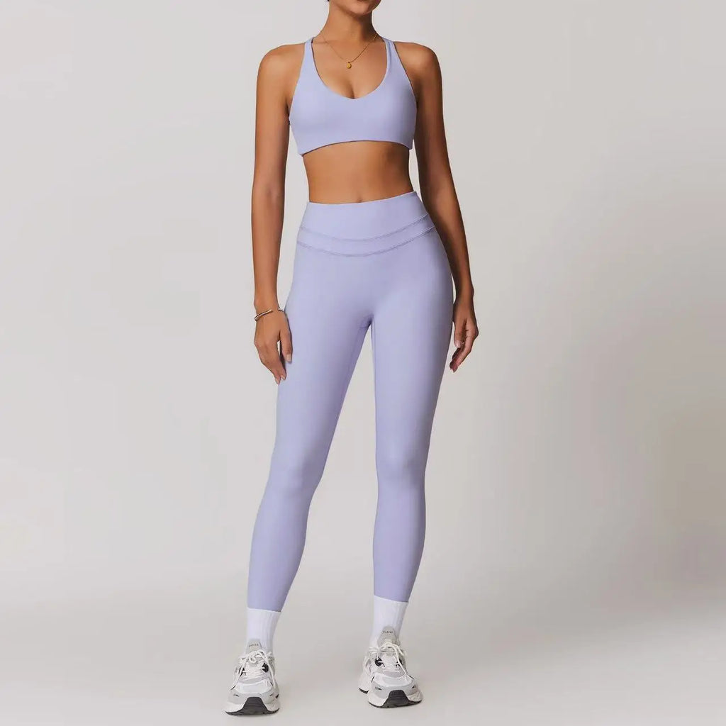 Yoga Sets Sports 2 Piece Women Plus Size Gym Clothes Seamless Fitness - GilloServ