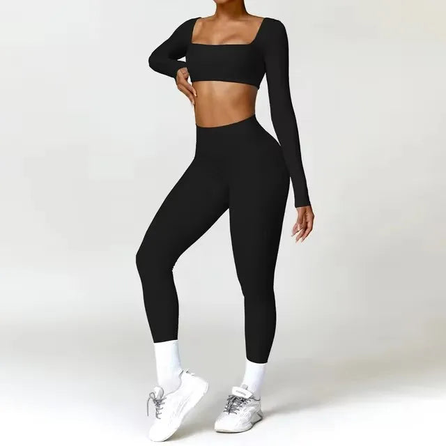 Yoga Set 2PCS Sportswear Workout Clothes Athletic Gym Wear - GilloServ