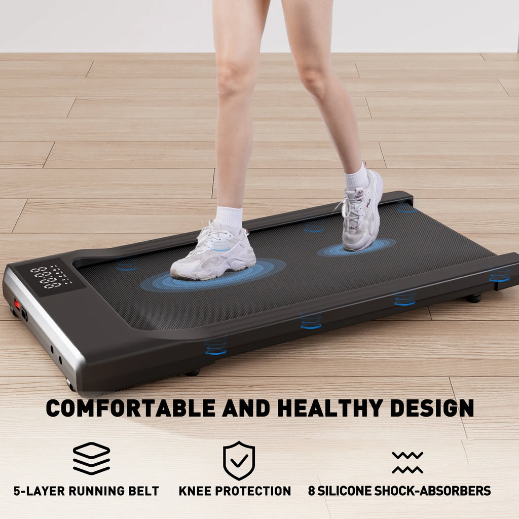 Promoation Walking Treadmill 2.5HP 1-6km/h Speed Anti-Slip Shock Absorption Portable Treadmill for Home Office Exercise Machine - GilloServ