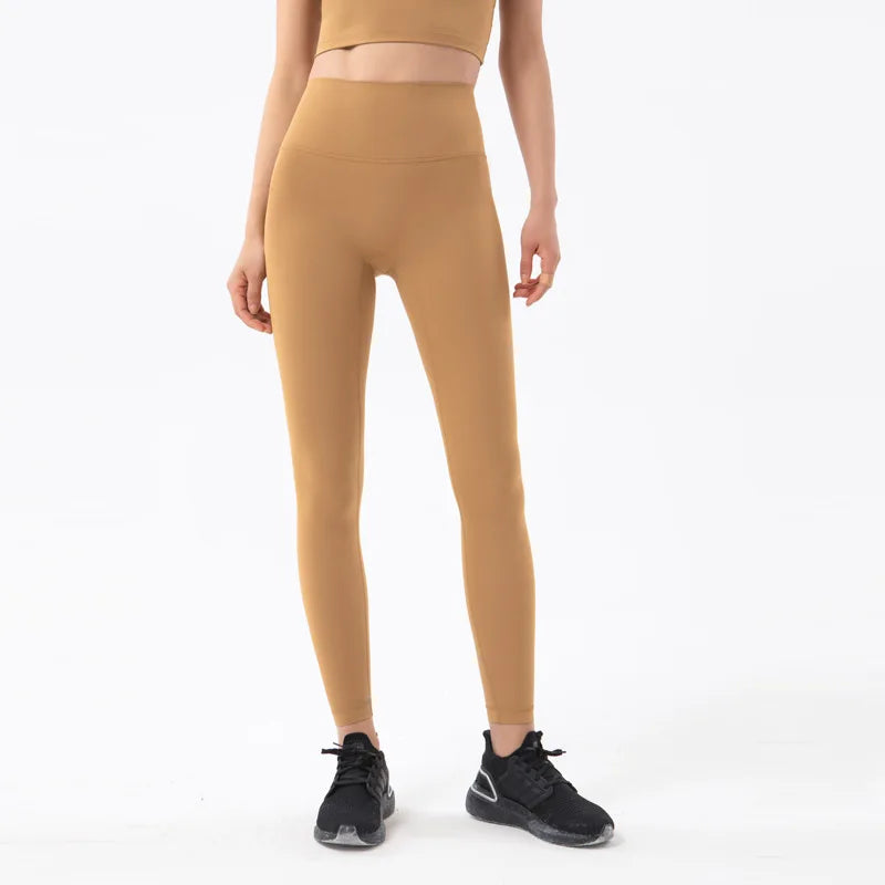 Nylon Leggings Women Yoga Pants Tight High Waist Hidden Pocket - GilloServ