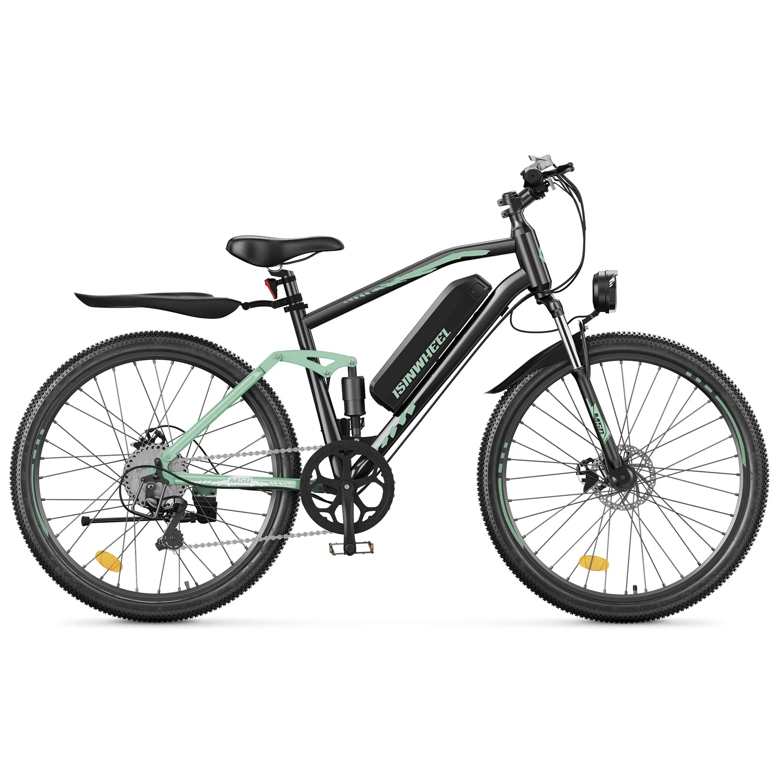 Isinwheel M50 Dual suspension E-bike For Adult 36V 13Ah Battery 500W Motor  27.5 Inch Tires City Electric bicycle - GilloServ