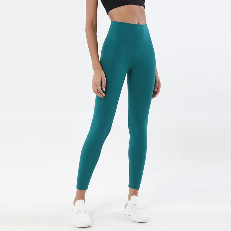 Nylon Leggings Women Yoga Pants Tight High Waist Hidden Pocket - GilloServ