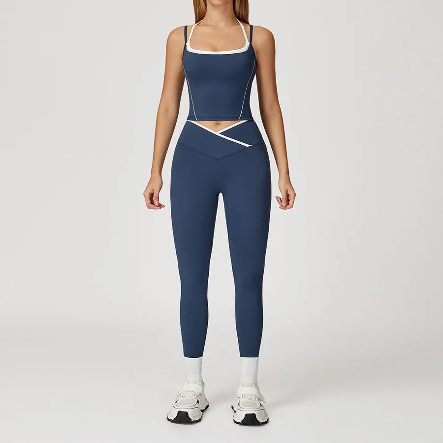 New Yoga Set 2 Pieces Workout Outfits Fitness Sportswear - GilloServ