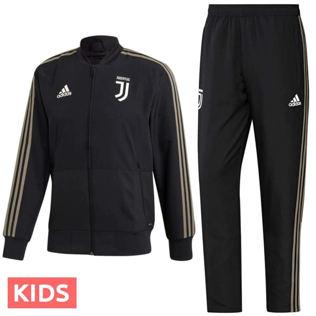 Kids - Juventus black Presentation Soccer Tracksuit - GilloServ