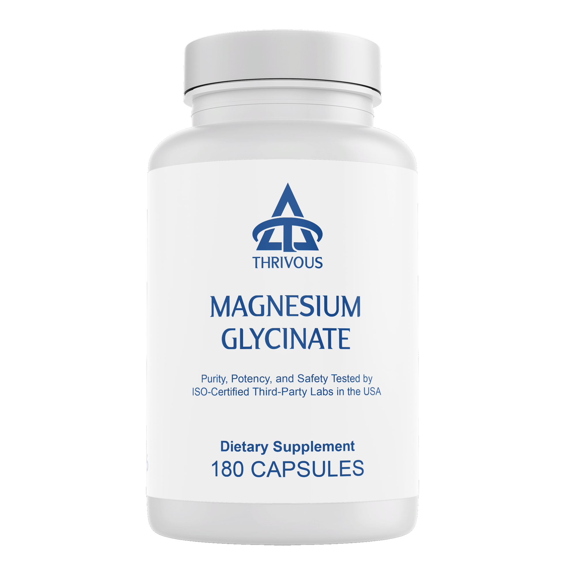 Thrivous Magnesium Glycinate 150 Mg Per Capsule 180 Count ISO Certified USA