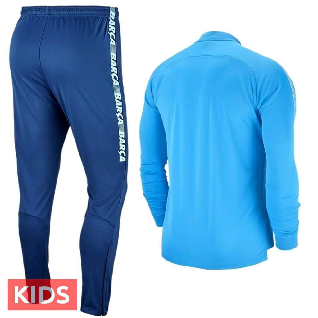 Kids - FC Barcelona soccer presentation Tracksuit light Blue - GilloServ