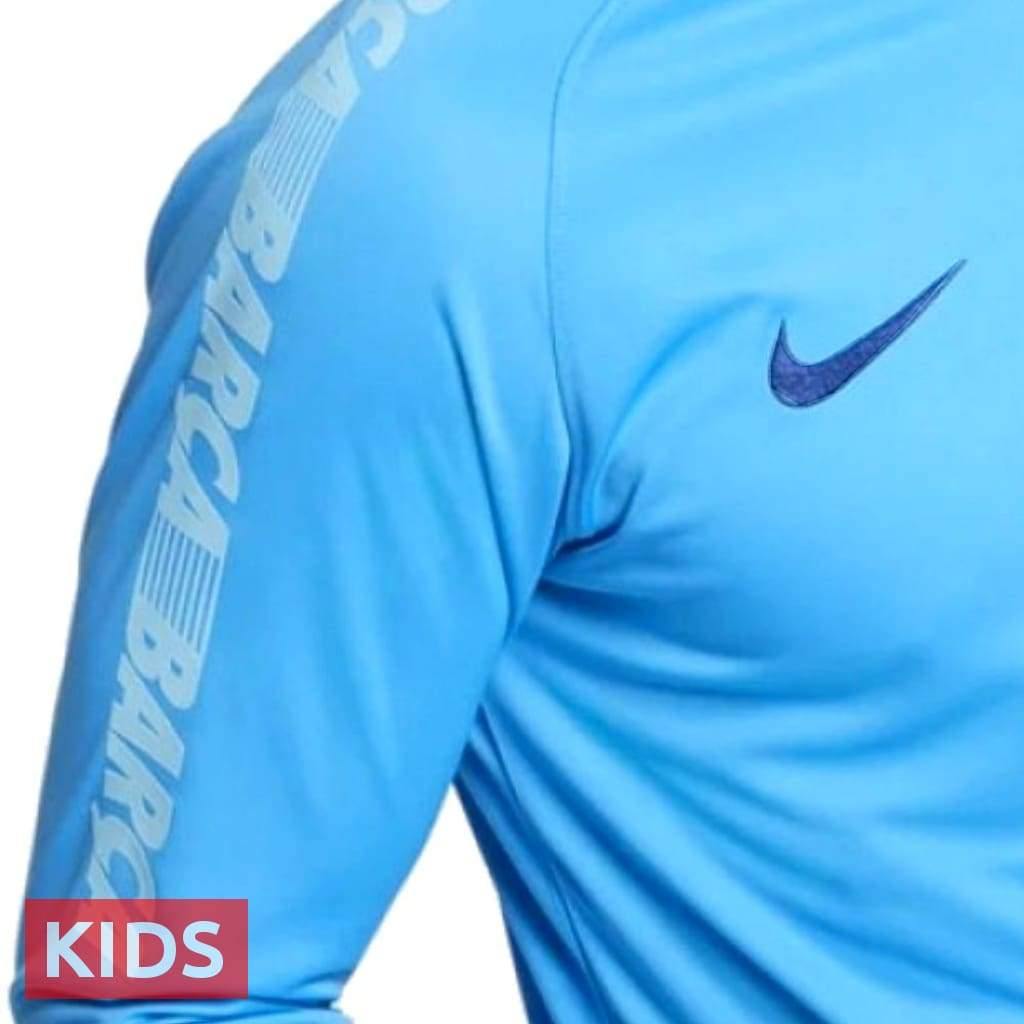 Kids - FC Barcelona soccer presentation Tracksuit light Blue - GilloServ