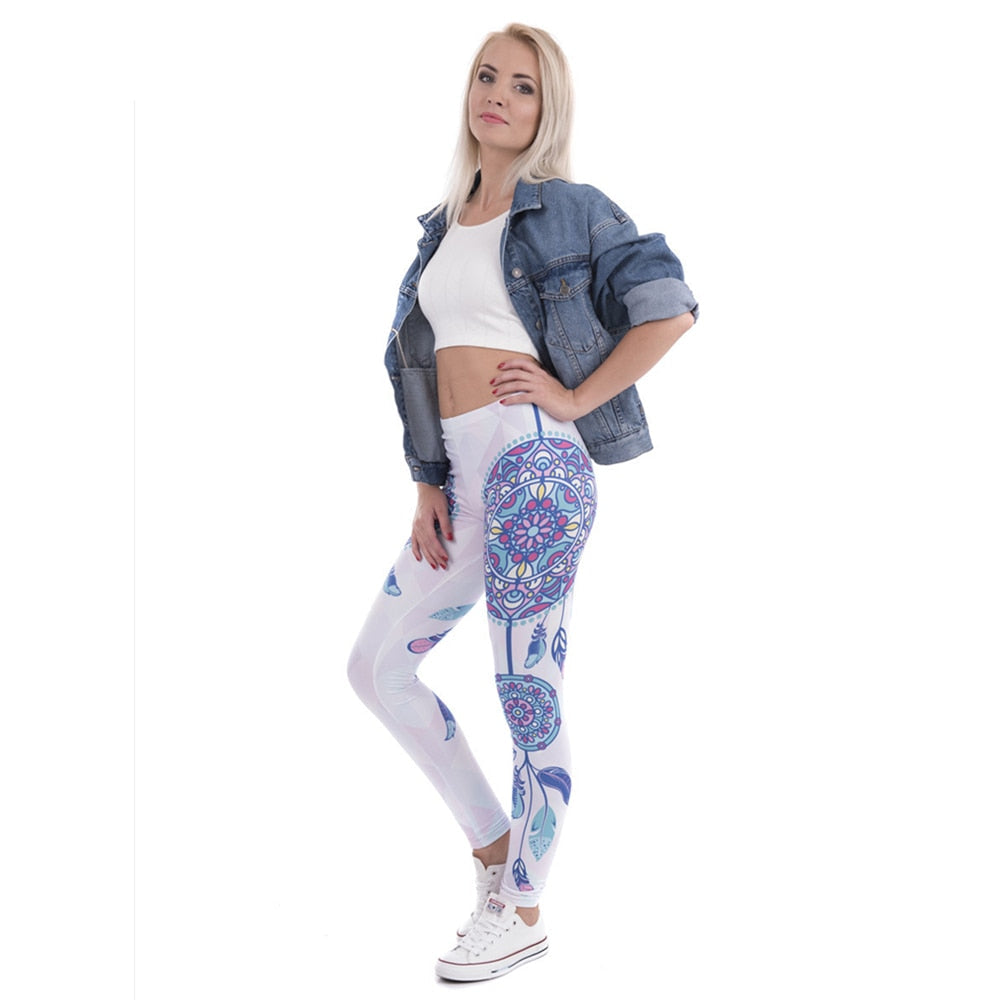 Women Mandala Feathers Printing Sexy Slim - GilloServ