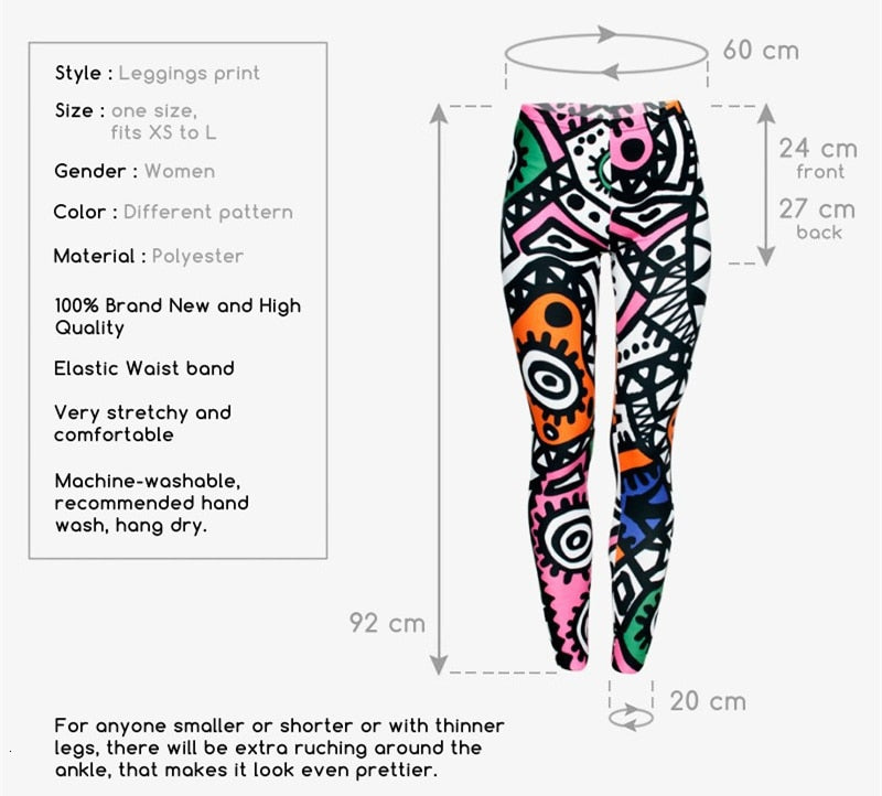 Fashion High Elasticity Legging Tribe Totem 3D
