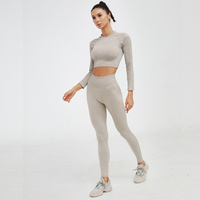 Yoga sets gym fitness sportswear 2 pcs yoga set - GilloServ