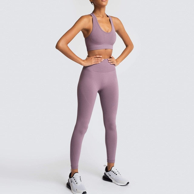 Seamless Gym Set Nylon Sportswear - GilloServ