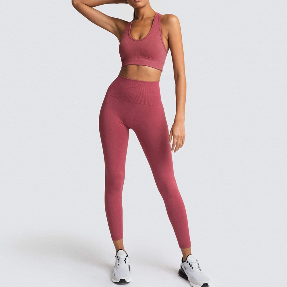 Seamless Gym Set Nylon Sportswear - GilloServ