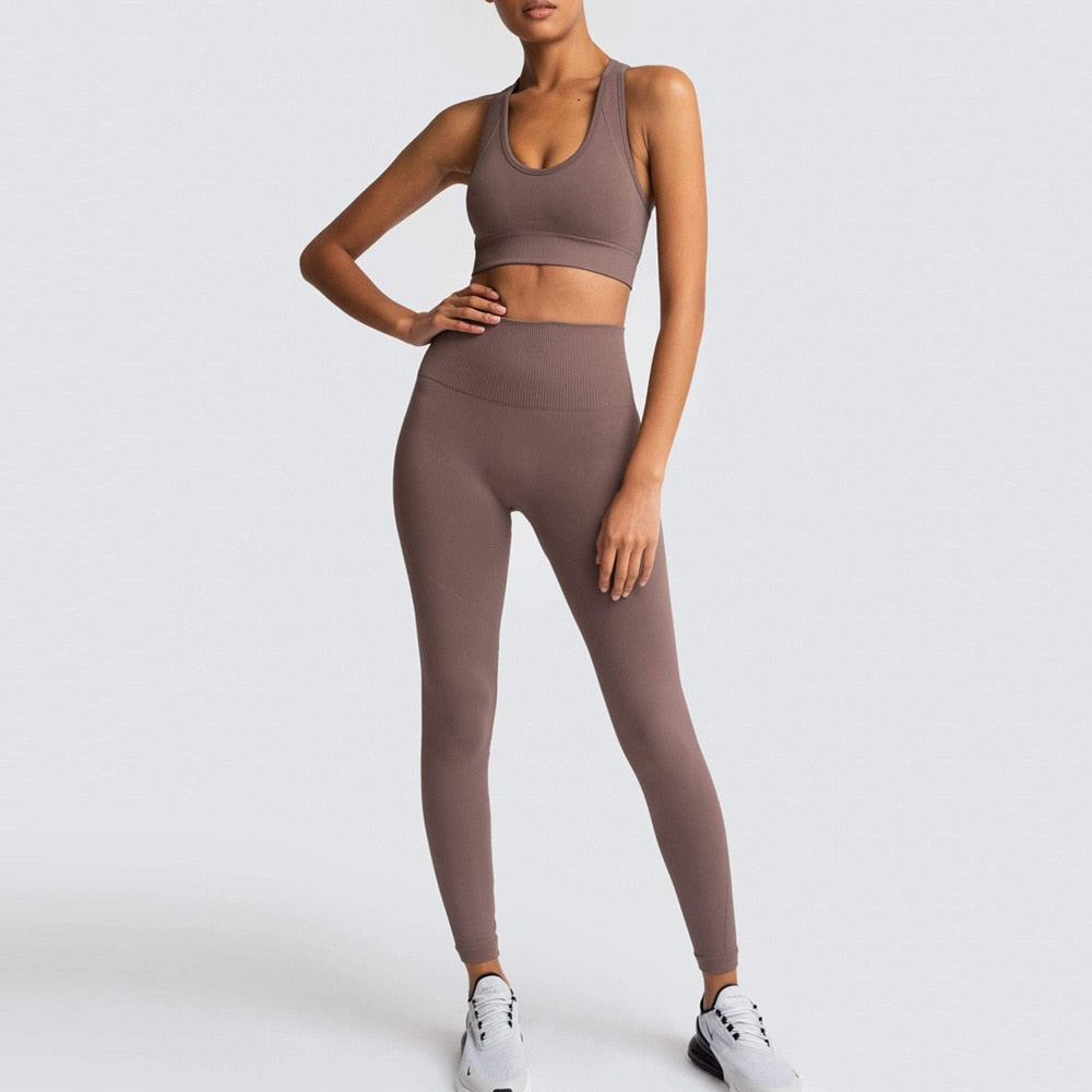 Seamless Gym Set Nylon Sportswear - GilloServ
