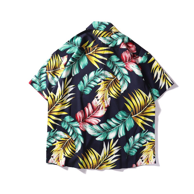 Summer Mens Colorful Hawaiian Shirt Hip Hop Streetwear - GilloServ