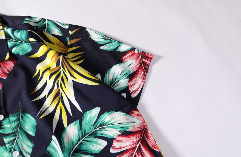 Summer Mens Colorful Hawaiian Shirt Hip Hop Streetwear - GilloServ