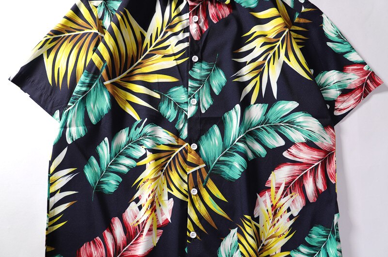 Summer Mens Colorful Hawaiian Shirt Hip Hop Streetwear - GilloServ