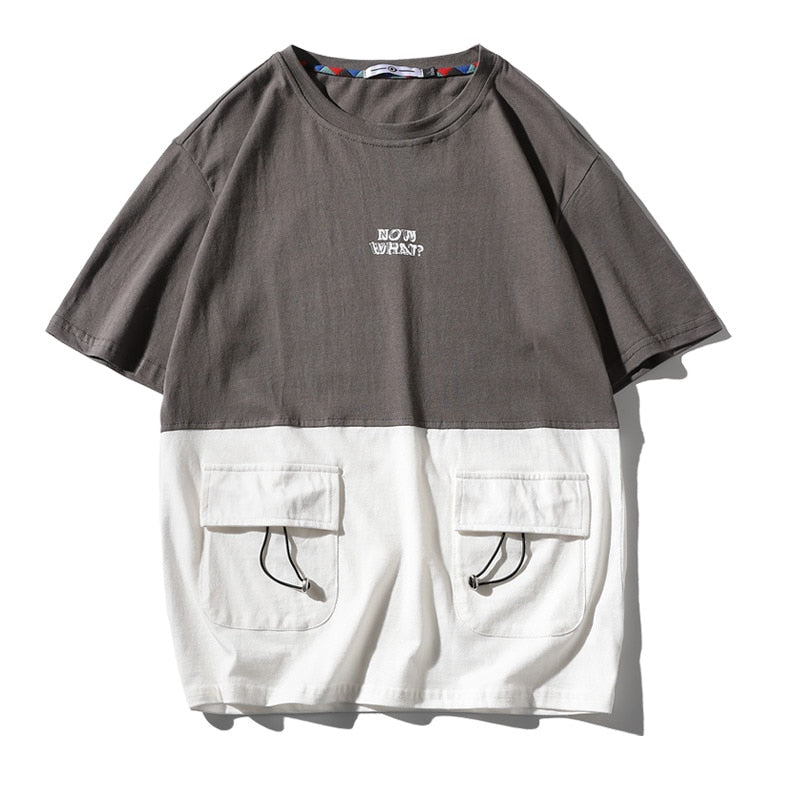 Men's Cotton Fashion T-shirt Mens Summer Patchwork T-Shirt - GilloServ