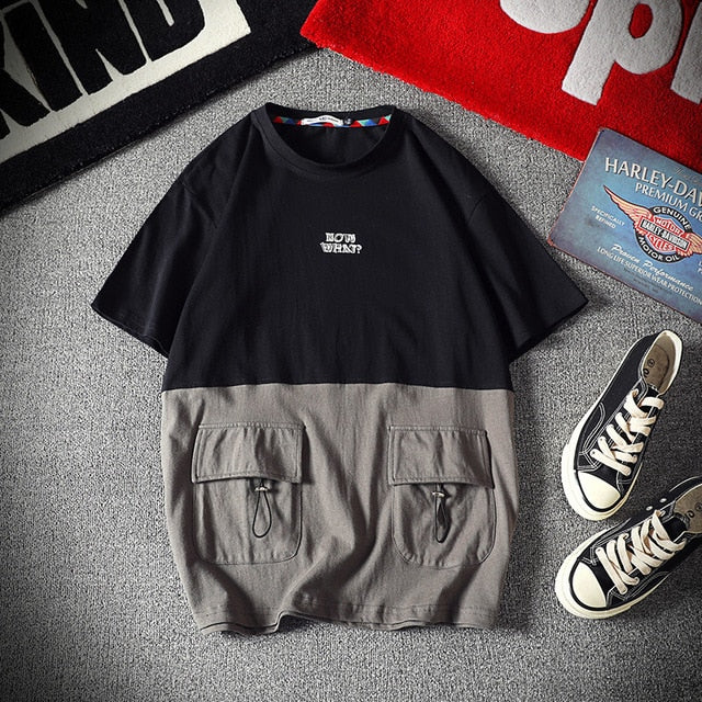 Men's Cotton Fashion T-shirt Mens Summer Patchwork T-Shirt - GilloServ