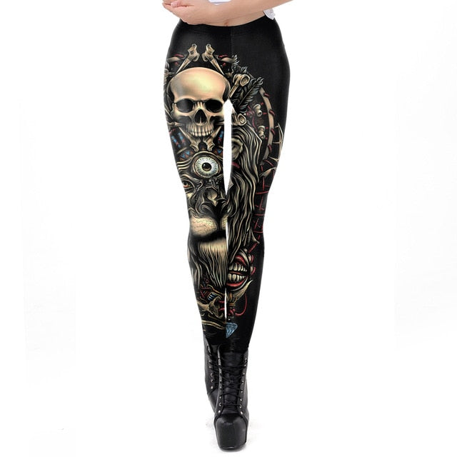 Skull Punk Women Legging - GilloServ