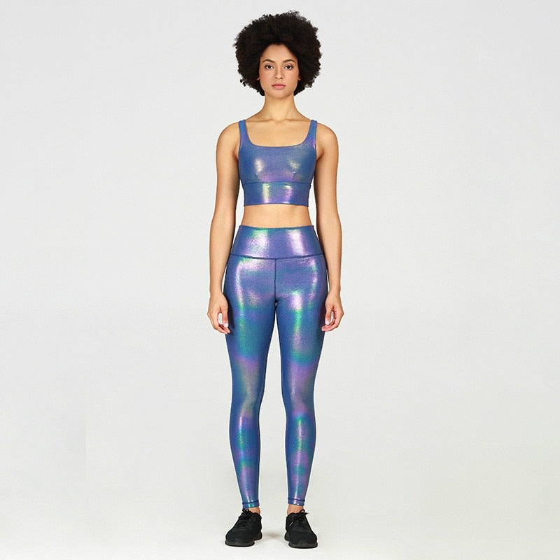 GOLD STAMPING Stretchy Fitness Workout Gym Leggings - GilloServ