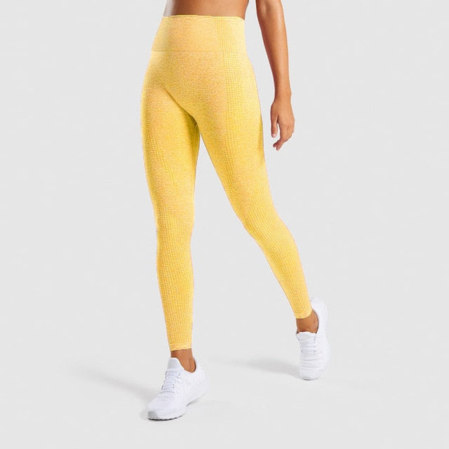 Solid High Waist Energy Seamless Yoga Leggings - GilloServ